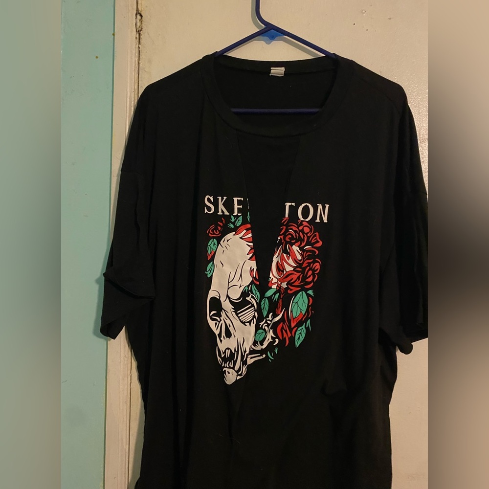 Black cutout mesh top